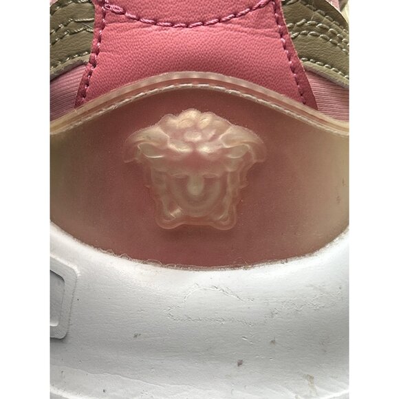 Versace Chain Reaction Sneakers EU37 US7 Pink/Beige Baroque Design Womens Shoes - Picture 6 of 12
